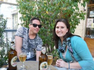Ray and Kristin...and their beers.