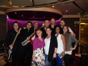 The girl gang with the boy band.