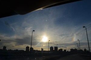 The drive back to port.