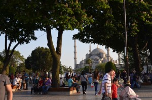 The Blue Mosque from Hagia Sofia.